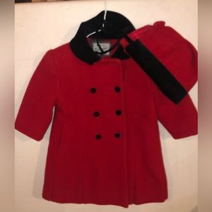 Baby girls holiday coat with hat